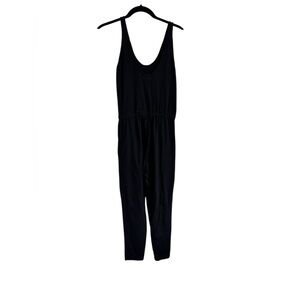 Ethos Tie Waist Tank Top Jumpsuit  U Shaped Back Detail Black Women’s S
